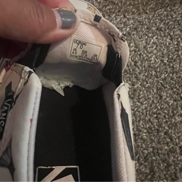 Vans Asher Shoes Women’s Size 7 Makeup Print Slip-on Sneakers - Picture 5 of 5